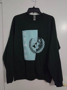 Gildan Dark Green CTMUN Sweatshirt Size Large